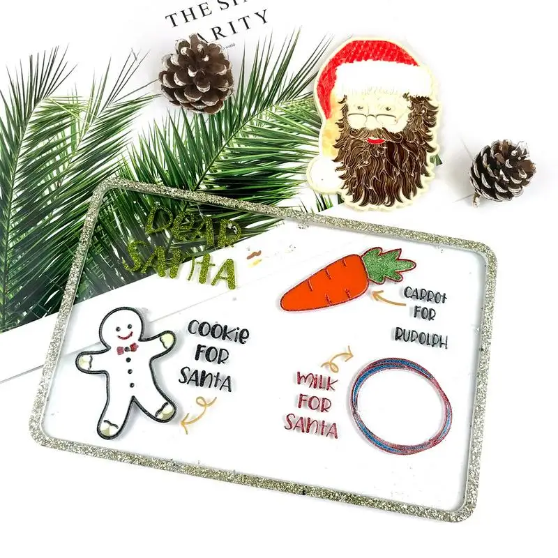 Форма для подставки в виде Санты форма печенья из эпоксидной смолы силиконовая