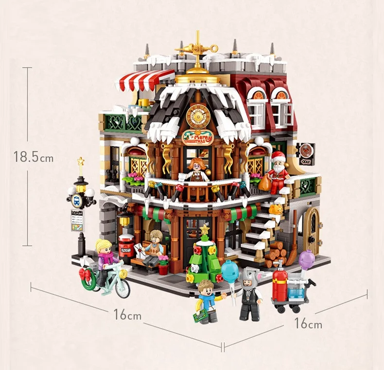 1054 loz mini blocks kids building bricks boys toys puzzle christmas coffee house girls holiday gift 2056pcs free global shipping