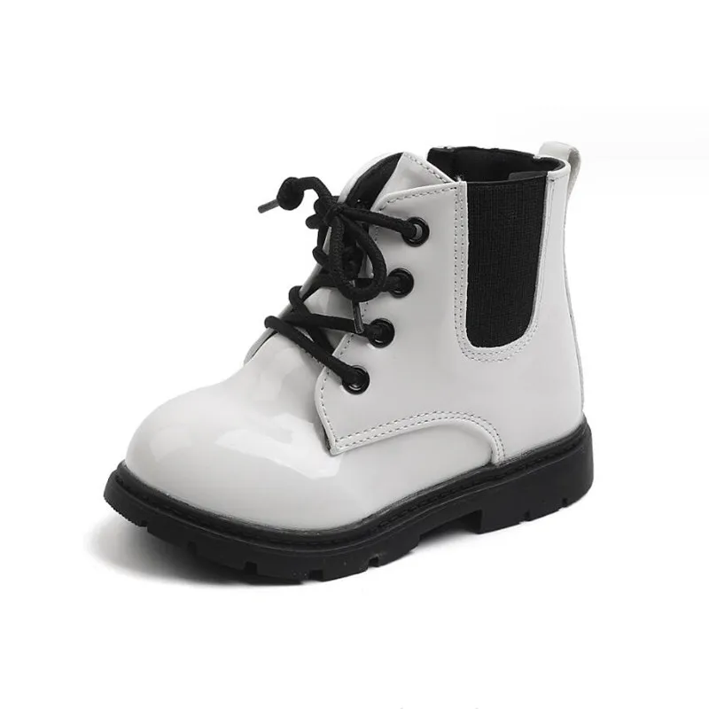

Baby Kids Ankle Boots Boys Shoes 2023 Autumn new Leather Children Boots Fashion Toddler Girls Side zipper Short Boots size 21-30