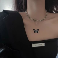 2022 new hot selling butterfly necklace ladies exquisite clavicle chain necklace ladies gift