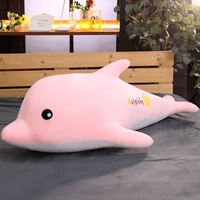 50 110cm new kawaii dolphin plush doll pillow toy cute soft marine animals stuffed toys sofa pillow kids birthday christmas gift