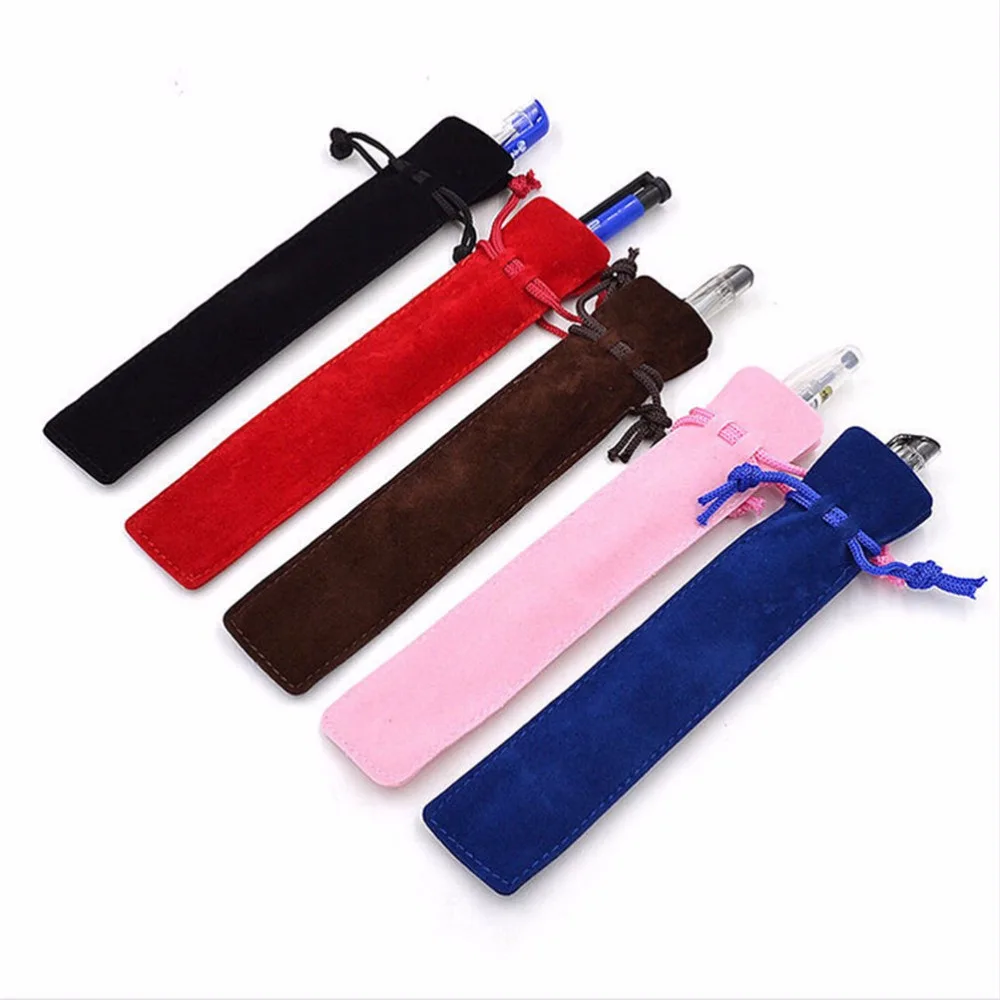 

5Pcs/lot New Arrival Cosmetic Bag Velvet Makeup Bag Pen Pouch Bag Holder Not include the pen 5 Colors Wholesale