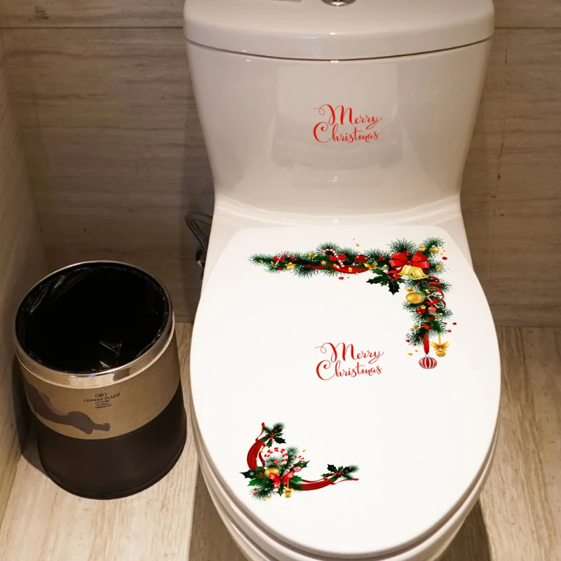 

Christmas Decorative Sticker Refrigerator Toilet Cabinet Glass Window Self Adhesive Wall Sticker Home Decorative Sticker