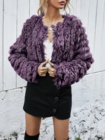 elegant solid faux fur jacket warm thick winter top streetwear clothes women coats long sleeve faux fur coat for woman 2022