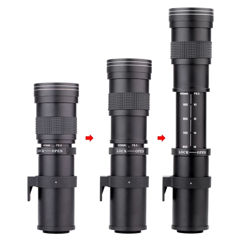 

Camera Lens 420-800mm F/8.3-16 Telephoto Zoom Lens for A380 A330 A900 A230 A200 A350 A300 A700 DSLR Digital Camera