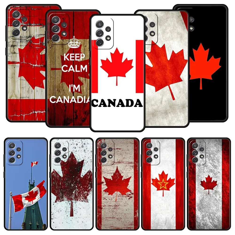 Canada Canadian Flag CA Leaf Phone Case For Samsung Galaxy A51 A71 A41 A31 A21S A11 A01 A03S A12 M31 M22 A32 A52 A13 Soft Cover