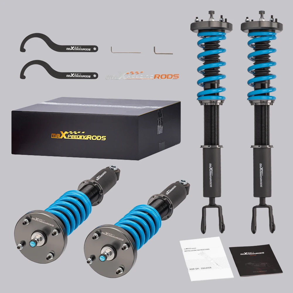 

Coilover Struts Height Adjustable for Jaguar XJ8 XJR X350 2003 2004 2005 2006 2007 24 Ways Damper Adjustable
