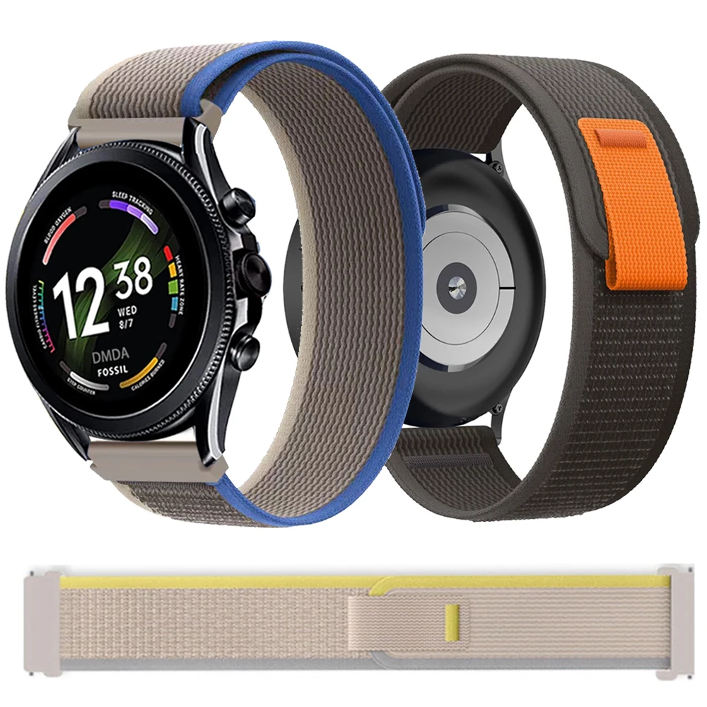

Nylon Bands For Fossil GEN 6 44mm New Sport Strap For Fossil GEN 5E 44mm / GEN 5 LTE 20 22mm Trail loop Belt Bracelet Watchbands