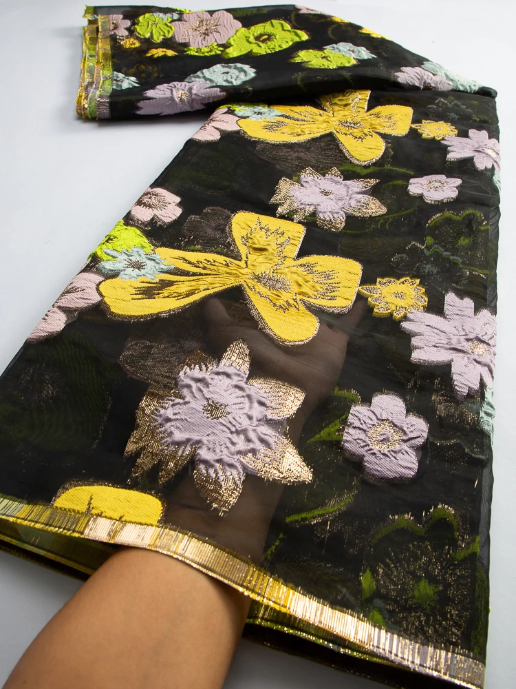 Нигерийская парчовая кружевная ткань 2023 высокое качество Африканское