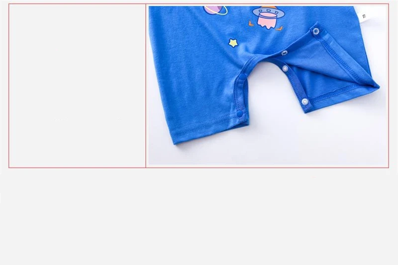 Детский хлопковый комбинезон с коротким рукавом для новорожденных |