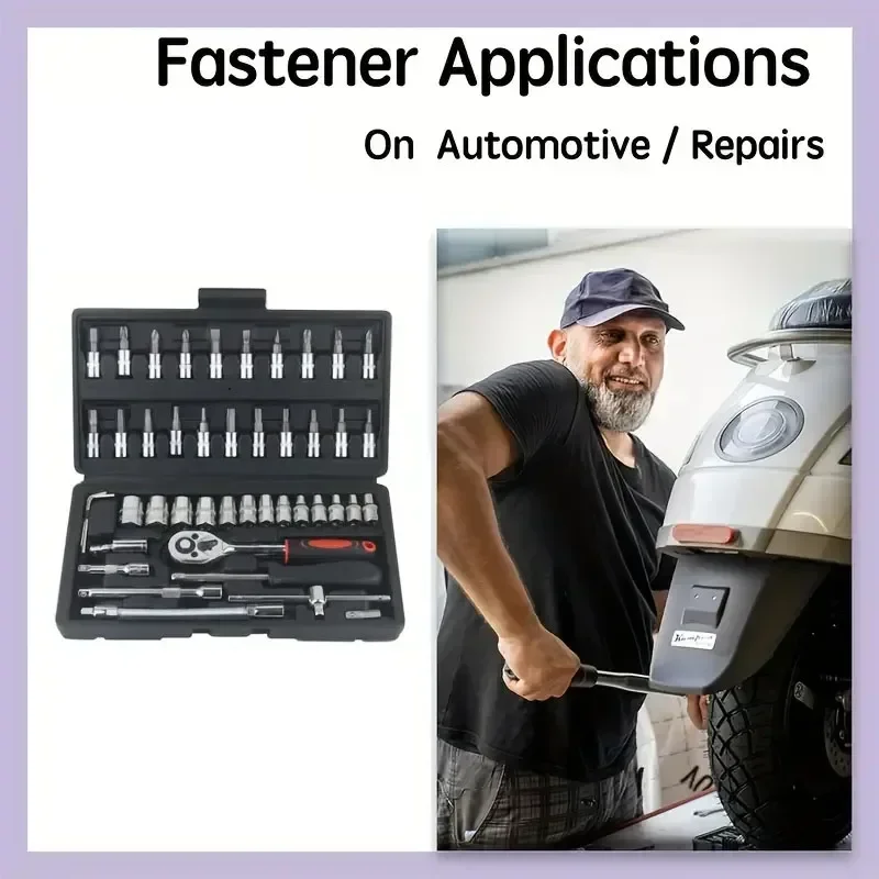 Набор торцевых гаечных ключей 46 шт. инструменты для технического обслуживания