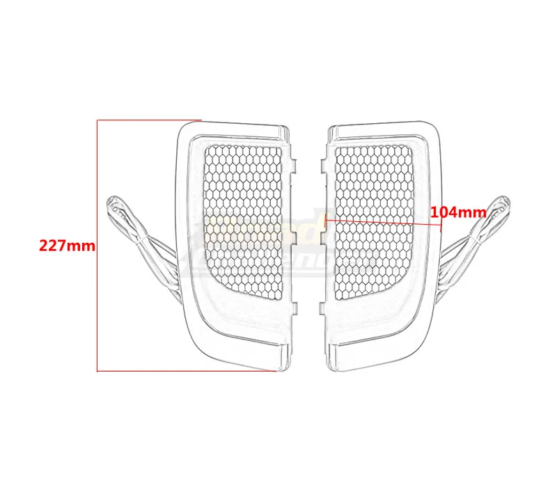 Мотоцикл светодиодный обтекатель нижние решетки поворотники светильник для Harley