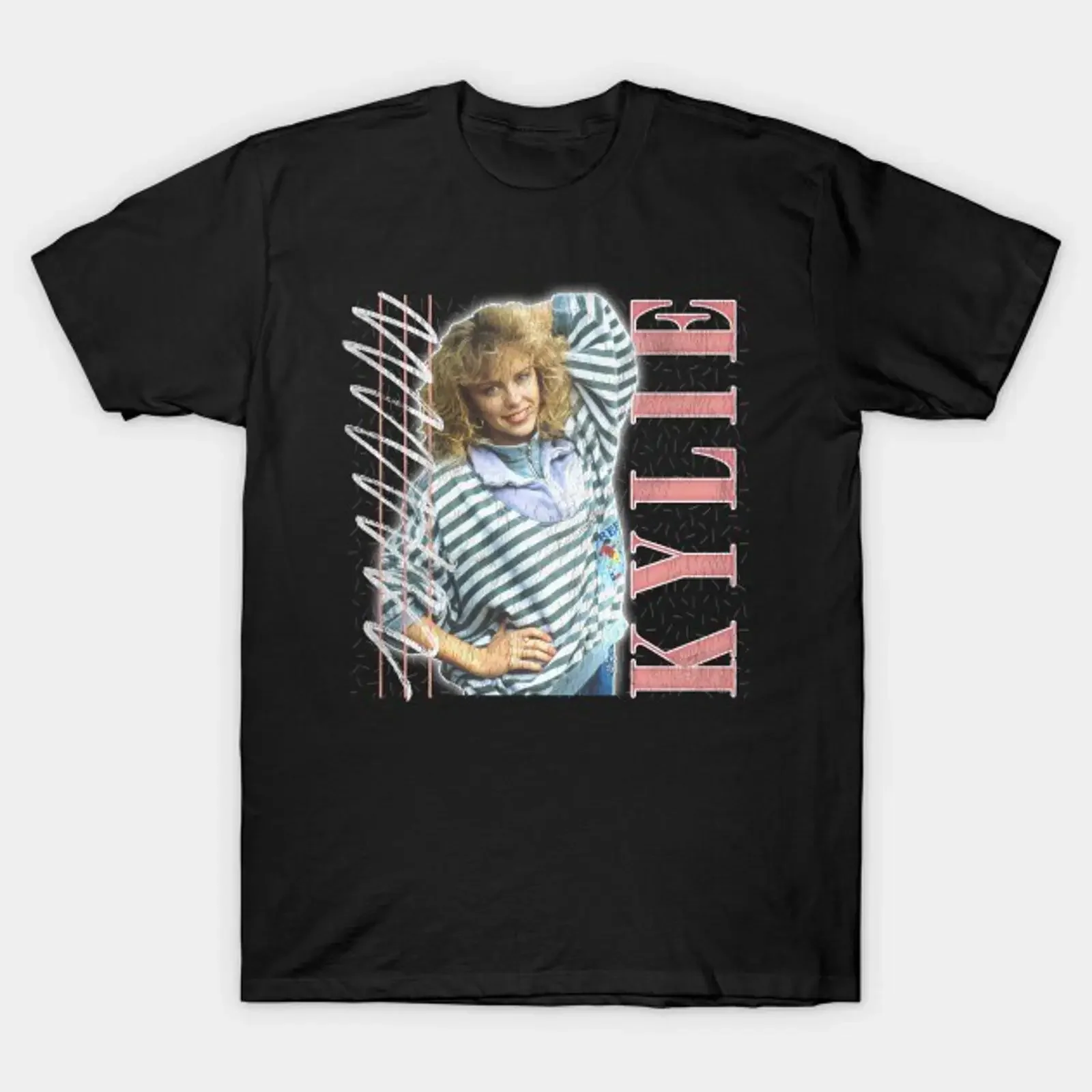 Фото Футболка Kylie Minogue в стиле ретро 80-х, подарок для фанатов музыки, все размеры S-3XL, винтажная, с эффектом потертости, унисекс, мягкая, удобная. №1