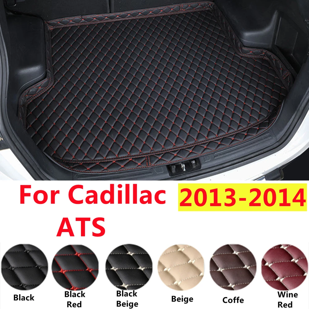 

SJ Professional XPE Leather High Side Car Trunk Mat Tail Liner Rear Cargo Pad WaterProof Fit For Cadillac ATS 2013 2014 YEAR