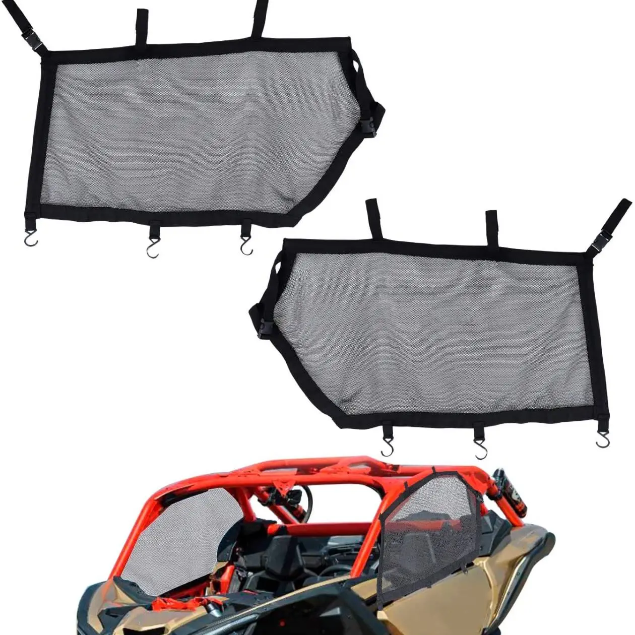 1 Pair Window Protection Mesh UTV Accessories Window Shield for Can-Am Maverick X3 & X3 Max 2017-2021