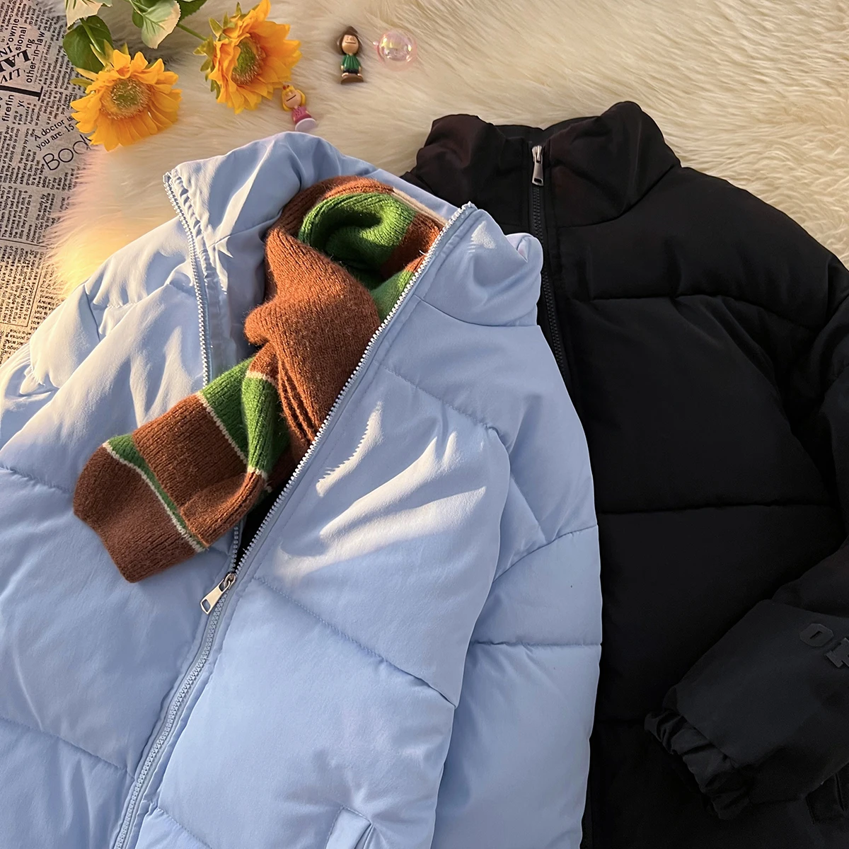 Mens Winter Jackets Coat Thick Warm Cotton Padded Parkas Windproof 2023 Outwear