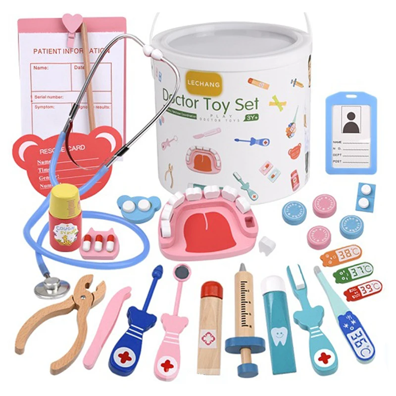 

Children's doctor toy set girl nurse injection toolbox 3-6 years old boy simulation play house stethoscope