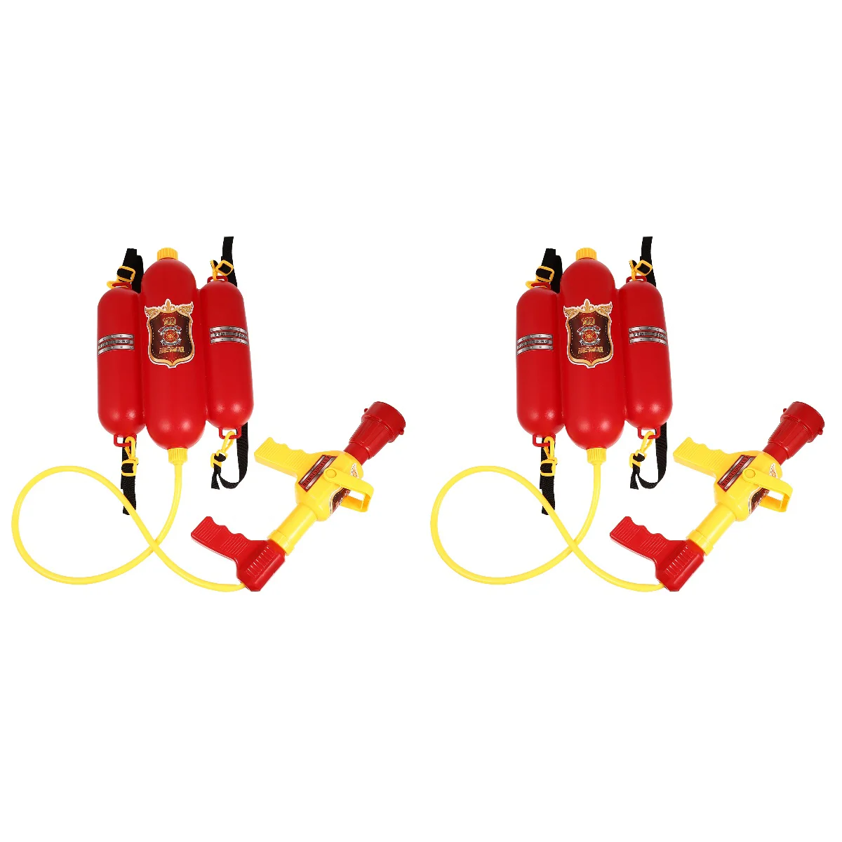 

2pcs Fireman Backpack Water Shooter Toy Kids Summer Play Water Toy Water Toy Pool toys