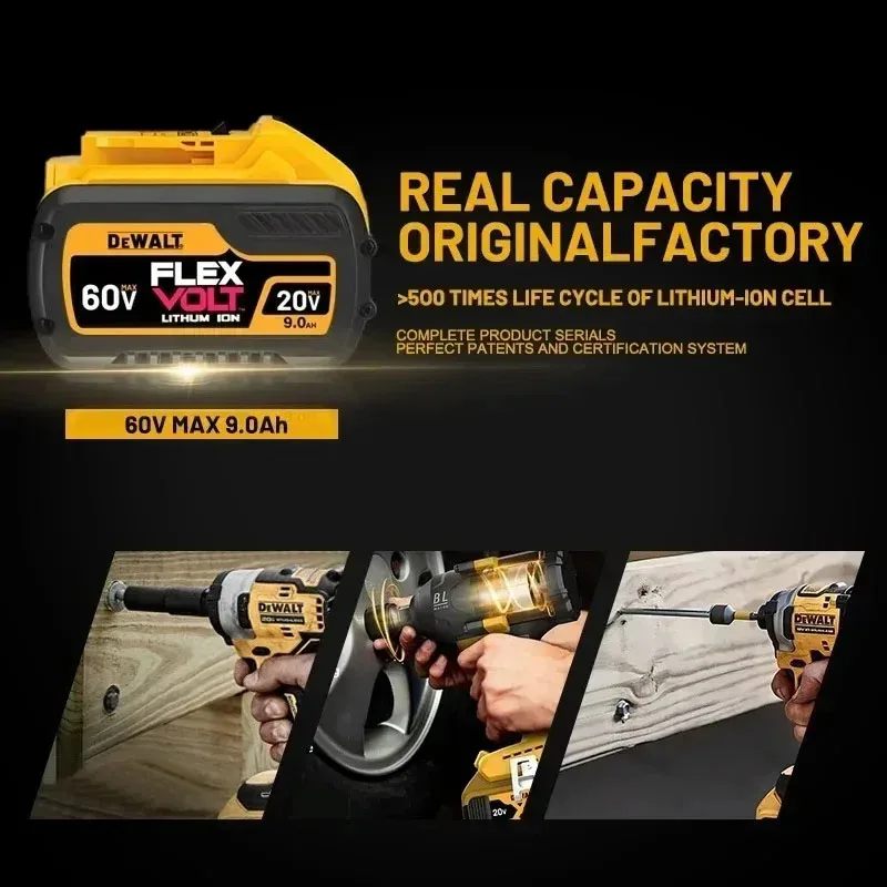 Оригинальный аккумулятор DeWALT 20В60В 9000мАч MAX FlexVolt для электроинструментов DCB606 DCB205 DCB206 DCB209 DCB182 (art.: 3920db7444fec) - 3920db7444fec