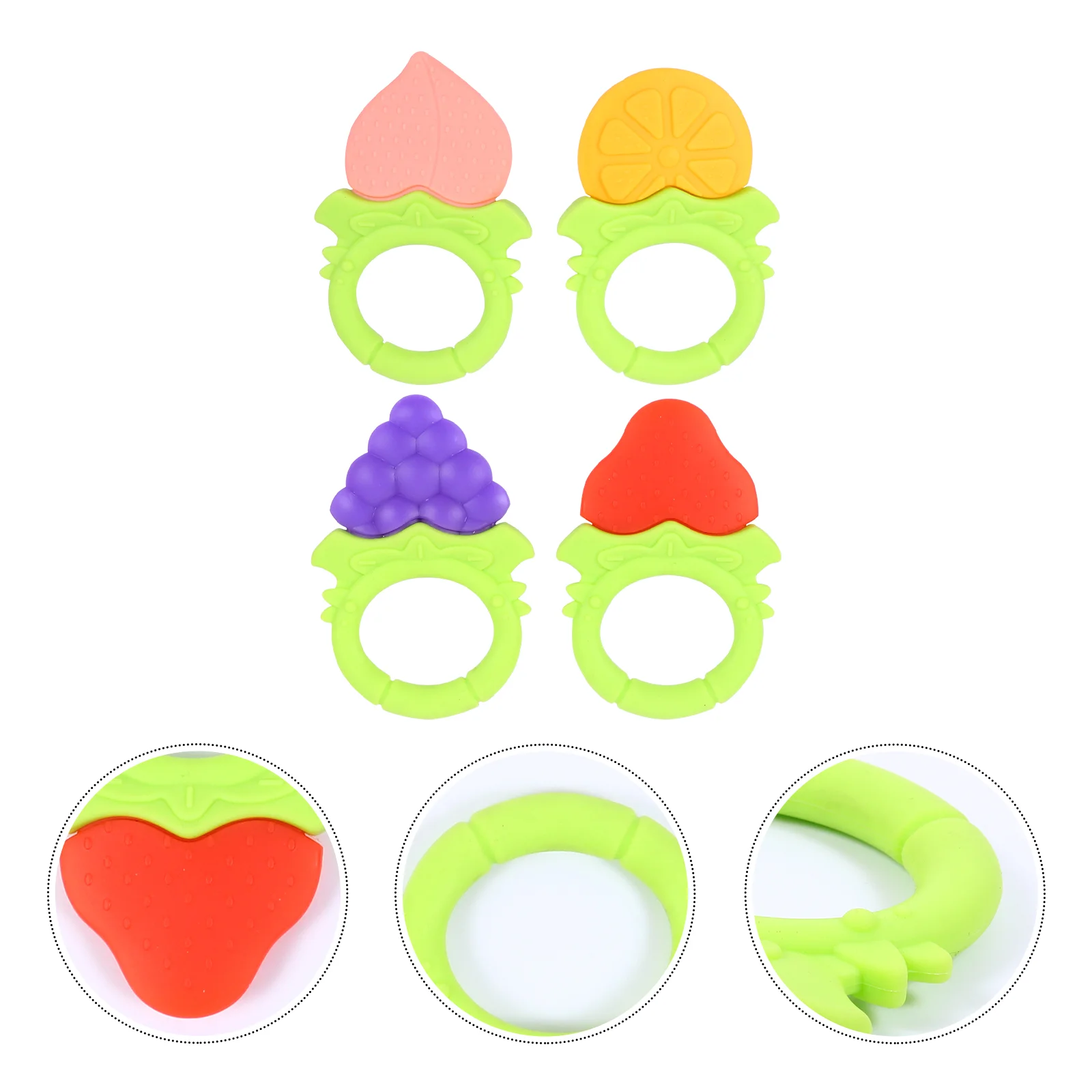 

4pcs Fruit Natural Organic Freezer Safe for Infants and Toddlers