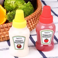 1pc 25ml mini tomato ketchup bottle honey mustard portable small sauce container salad dressing container pantry containers