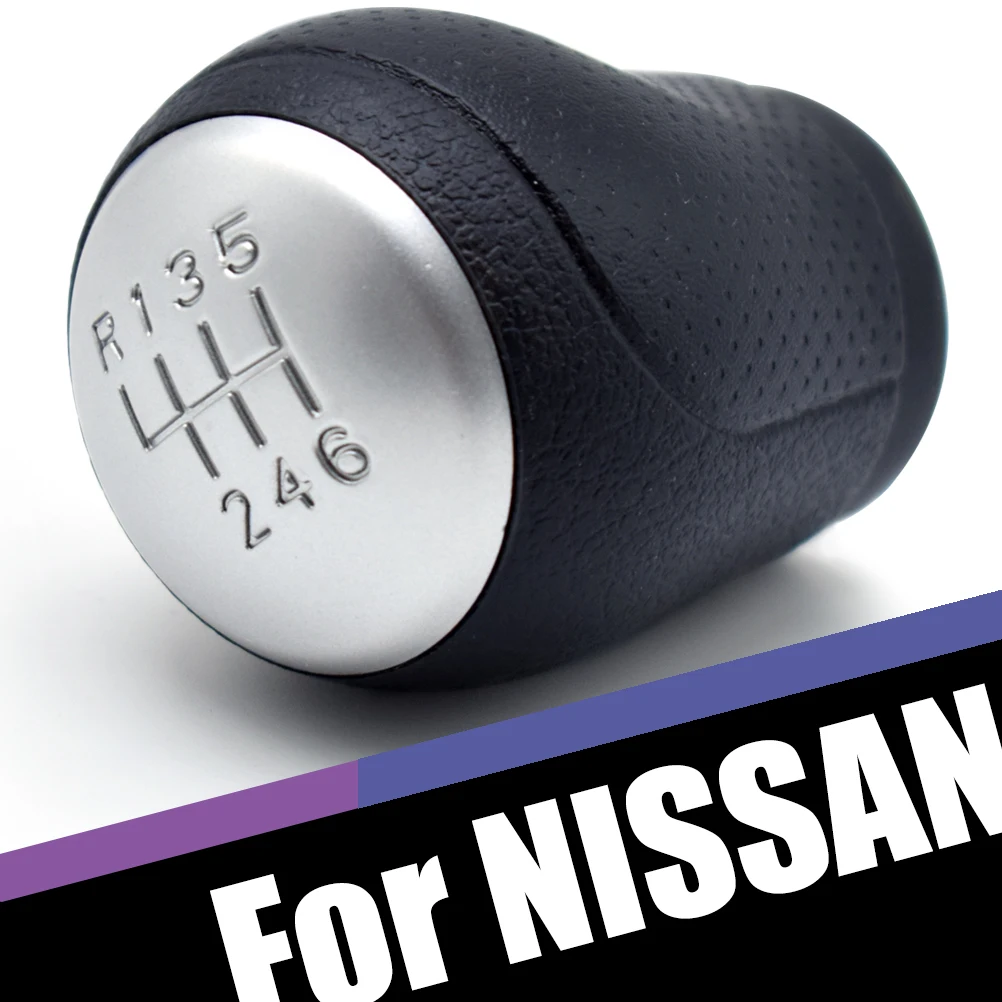 For NISSAN QASHQAI NJ10 +2 X-Trail 2008-2013 Gear Shift Knob Shifter Lever Head Handball 6 Speed Manual Car Styling Accessories