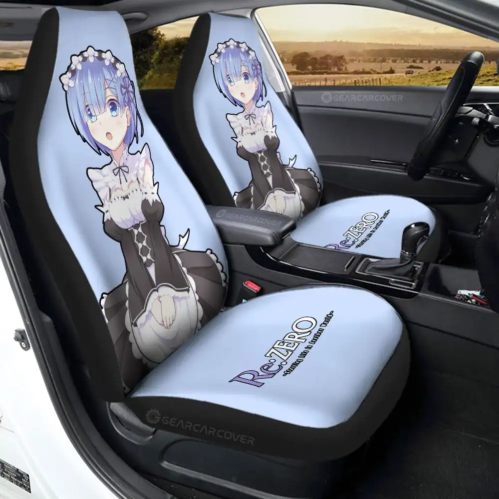 

Rem Car Seat Covers Custom Main Re:Zero Anime Car Accessories,Pack of 2 Universal Front Seat Protective Cover