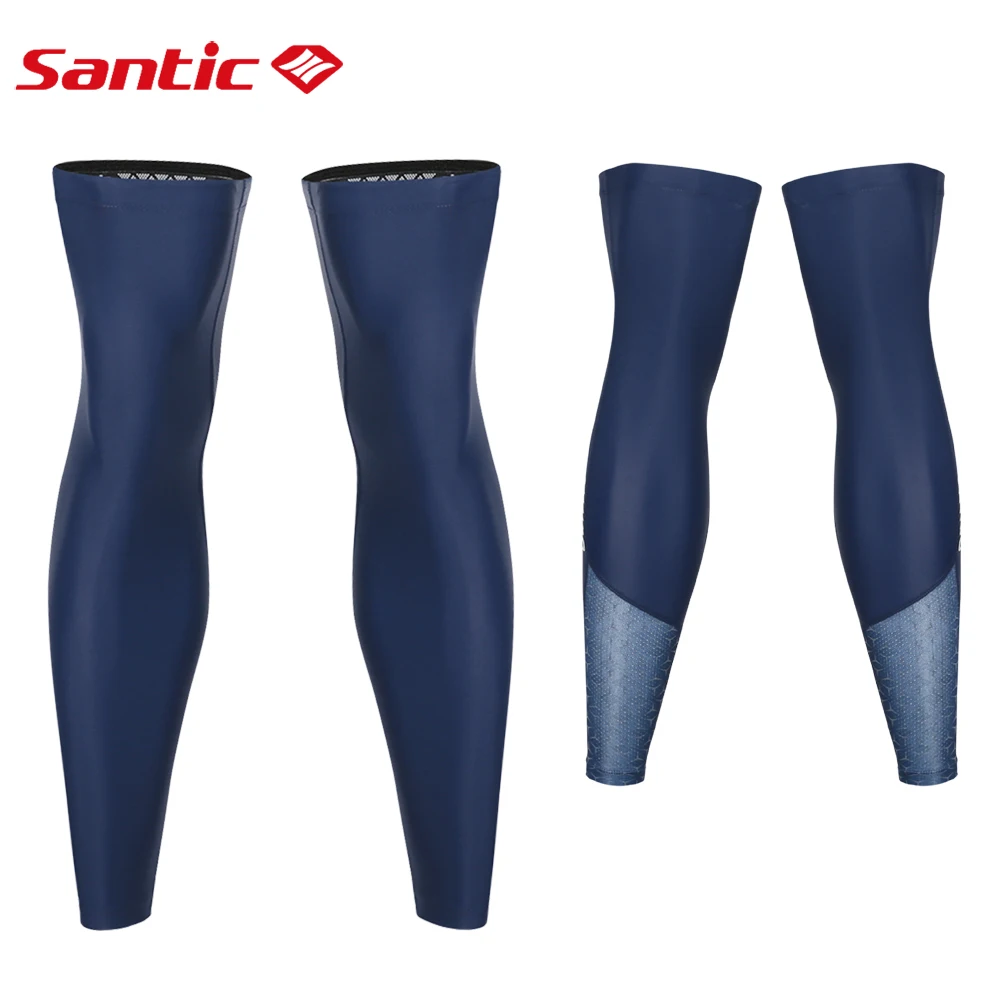 

Santic Cycling Leggings Spring Autumn Warm Calf Compression Leg Covers Running Sports Bike Leg Covers Leggings UV Protection