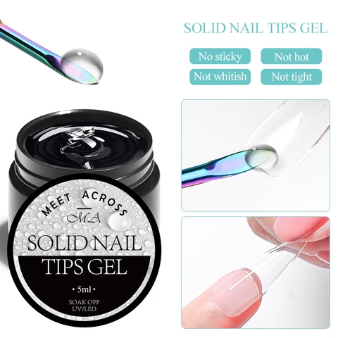 MEET ACROSS Прозрачный гель для кончиков ногтей 10 мл