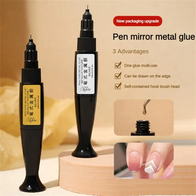 

Japanese Pen Type Metal Glue French Painting Semi-permanent Cable Hook Edge Painted Glue Mirror Nail Polish Nail Art