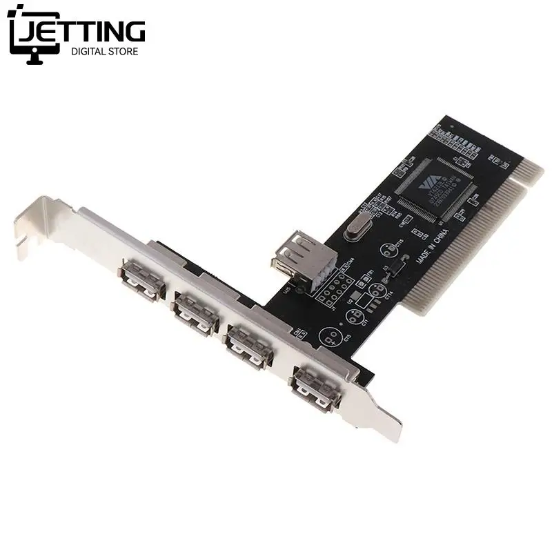 

USB 2.0 4 Port 480Mbps High Speed VIA HUB PCI Controller Card Adapter PCI Cards