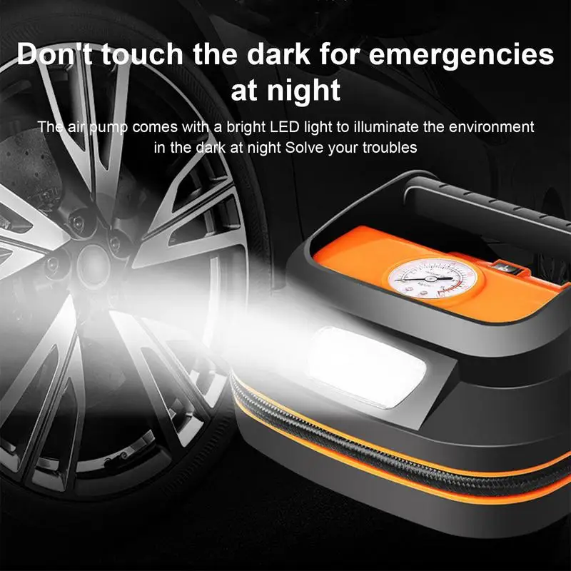 

120W Car Air Pump Wired Electric Car Tire Inflatable Pump Portable Air Compressor for Tires Digital Auto Tire Football Inflator
