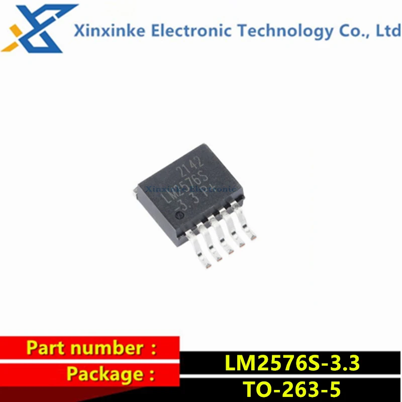 

10PCS LM2576S-3.3 TO-263-5 3.3V 3A Step-Down DC-DC Regulator Chip