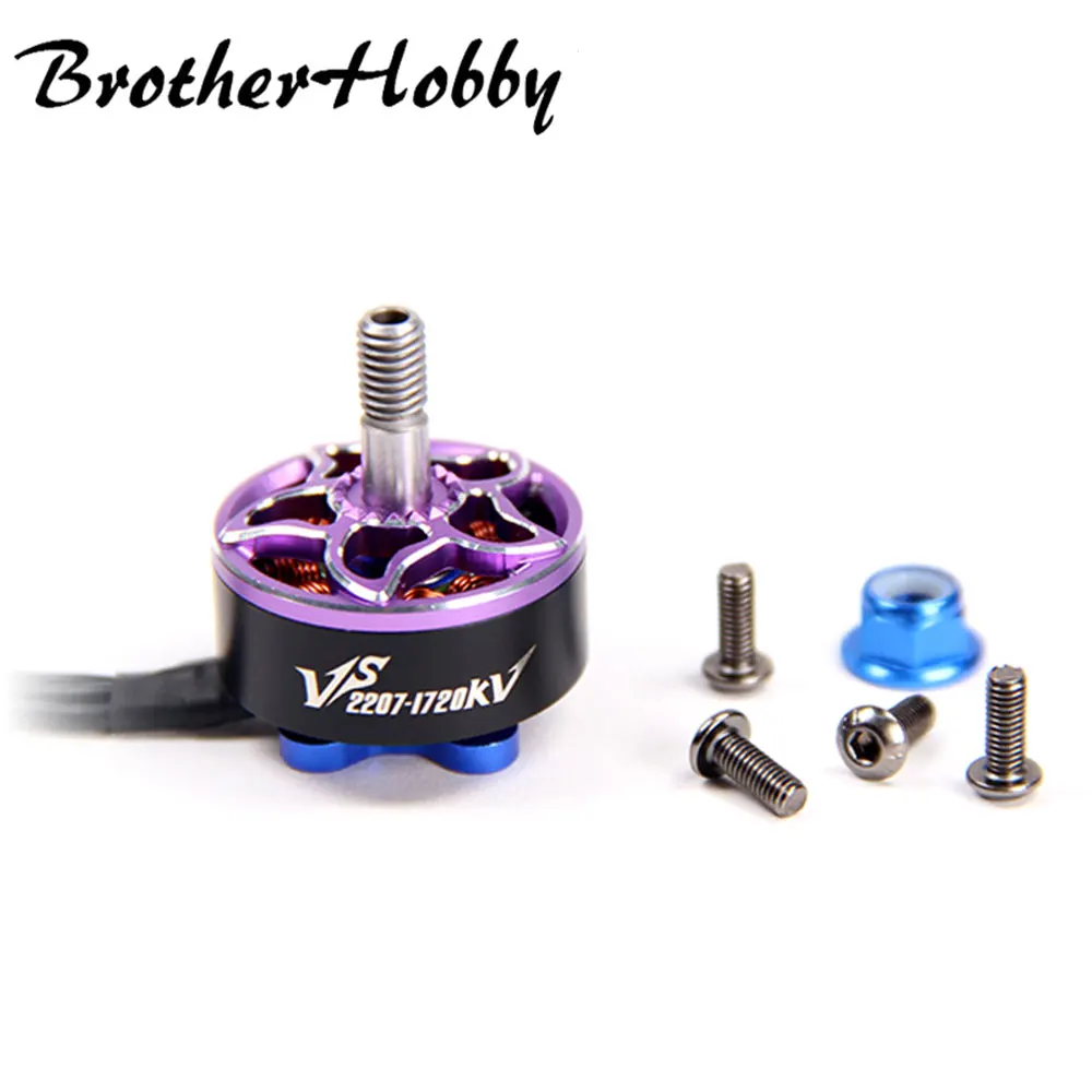 

Электродвигатель Brother Hobby VS 2207 1720KV 2400KV 2700KV 4-6S, бесщеточный мотор SUS 420, полый вал, совместимый с 5-дюймовым пропеллером для дрона RC FPV