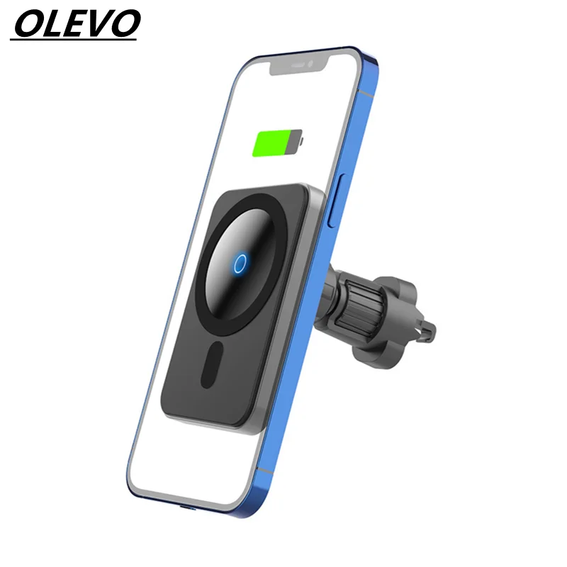 

15W Magnetic Wireless Charger Car Charging Smart Base For Apple iPhone 11 12 13 Xiaomi Huawei Samsung Mobile Phone Bracket
