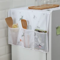 printed fresh cotton washing machine cover multi purpose household refrigerator pocket dust proof cover home textile dust cloth