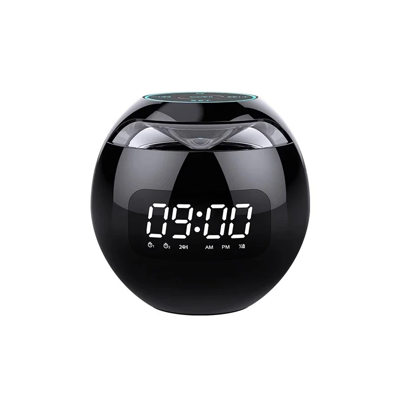 

G90 New Clock Colorful Bluetooth Speaker Mini Portable Household Ball Card Lock and Load Spray Bluetooth Speaker Free shipping