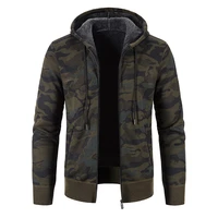 mens camouflage sweater knitted fall winter fashion fleece thick warm wool sweaters coat hoodie pullover zipper cardigan jacket