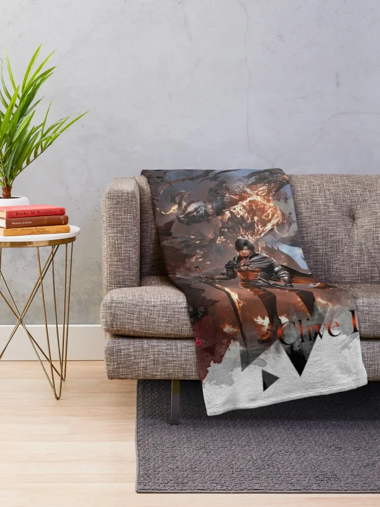 Дизайн Clive and Ifrit FF16 тяжелое одеяло для дивана на Хэллоуин одеяла