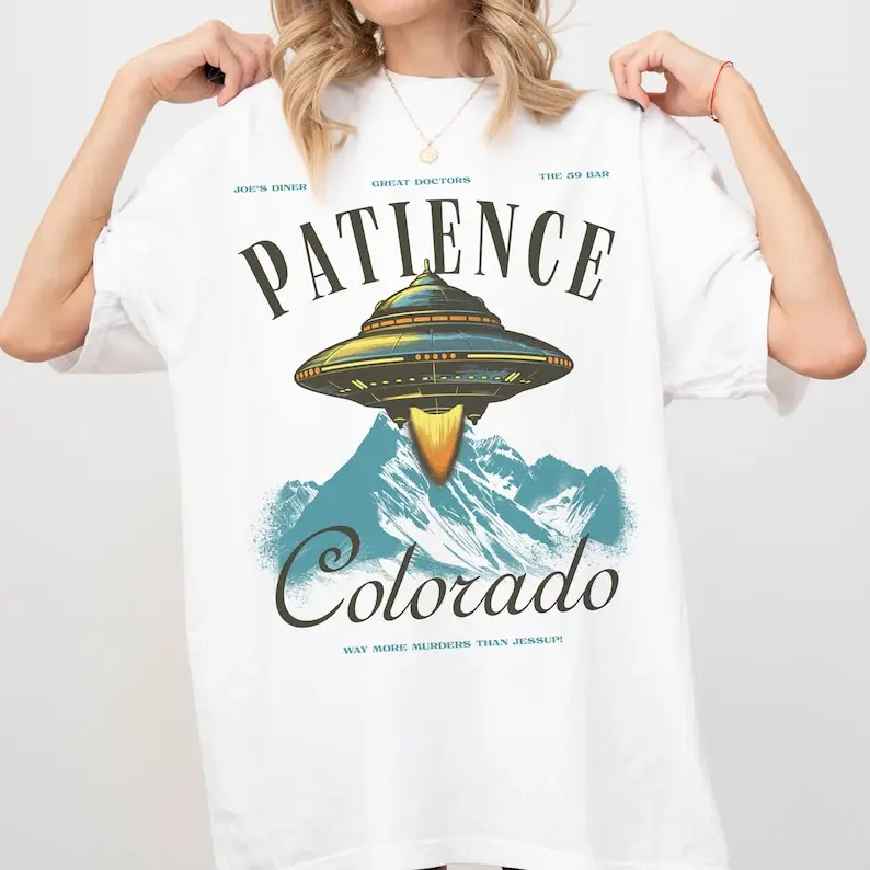 Футболка с рисунком Patience футболка эффектом памяти Чужой НЛО забавная рубашка