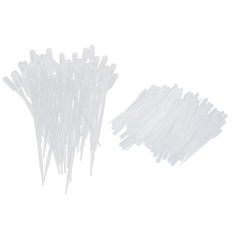 

100PCS Graduated Pipettes Dropper (5Ml) & 50 Pieces 10Ml Clear Plastic Transfer Pipet Pasteur Pipettes Droppers