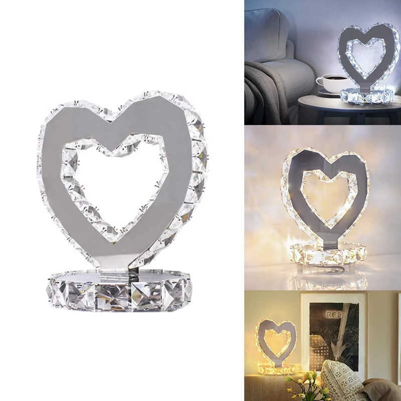 

LED Crystal Table Lamps Nightstand Desk Lamp For Room,Remote Control Changeable Color Light,Small