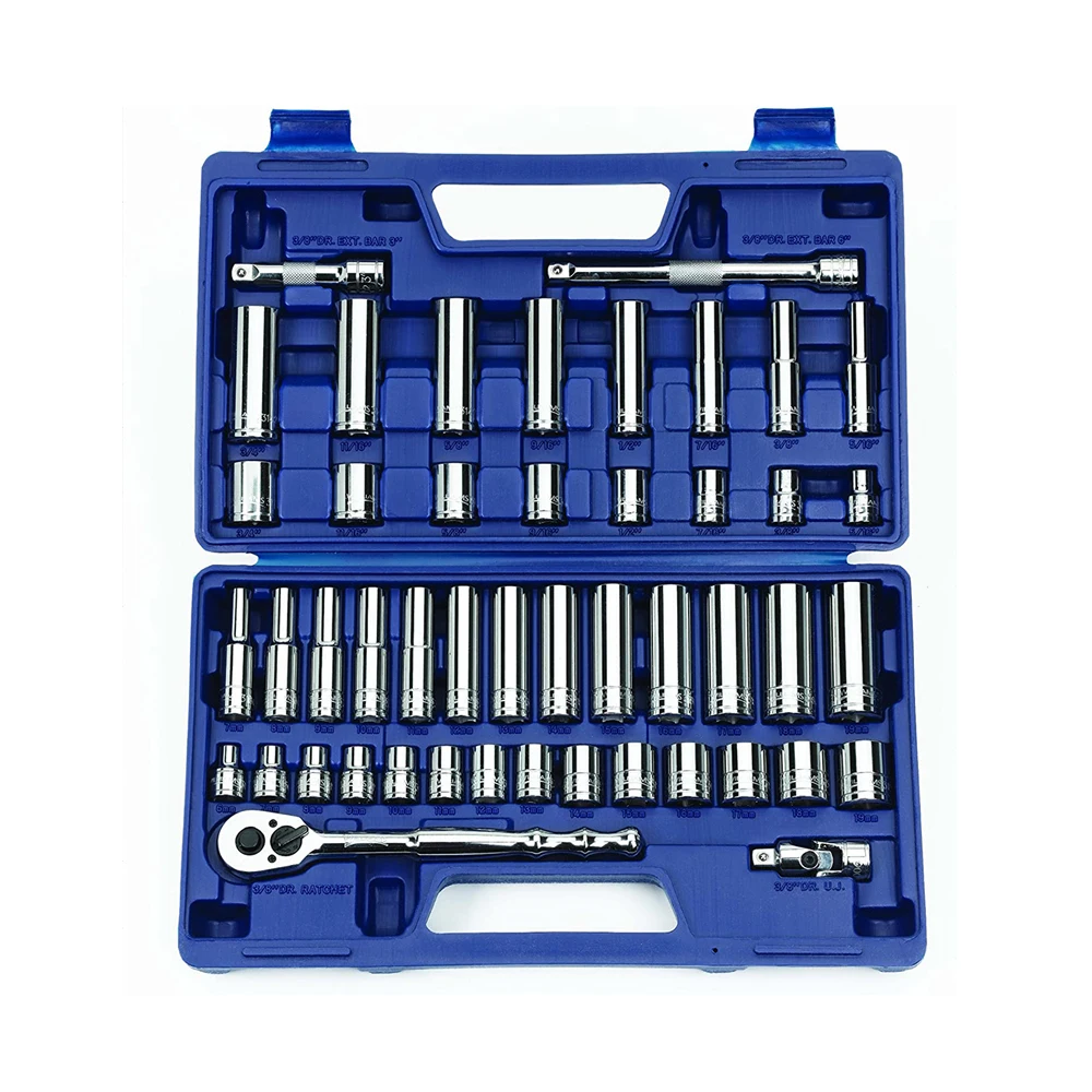 

New low price JHW50666 47-Piece 3/8-Inch Drive Socket Drive Tool Set With Compact Case- 6 12 Point Metric