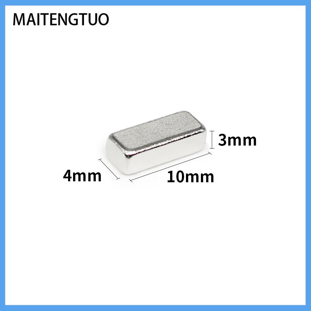 

10/20/50/100/200/300/500PCS 10x4x3 Quadrate Strong Powerful Magnets N35 10x4x3mm Block Rare Earth Neodymium Magnet Sheet 10*4*3