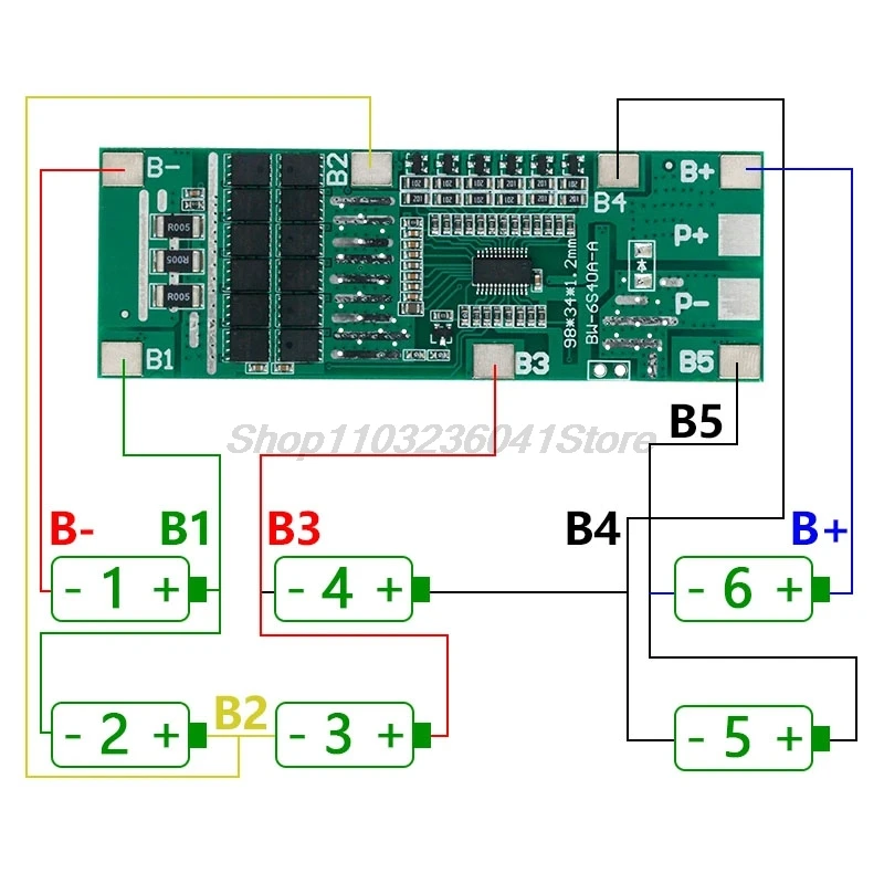 24 В 6S 40A 18650 литий-ионная литиевая батарея портативная плата солнечного освещения
