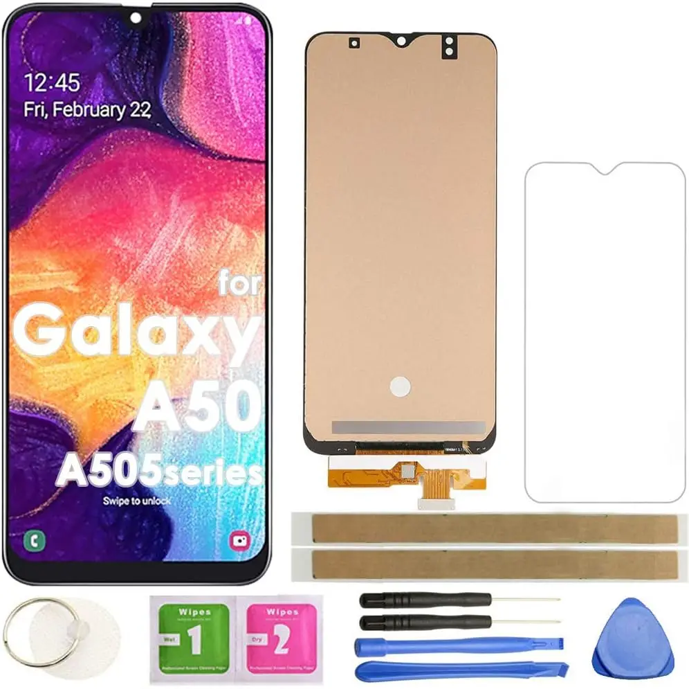

A50 Display Screen for Samsung Galaxy A50 A505 SM-A505F/DS A505FN/DS A505GT/DS Lcd Display Touch Screen Digitizers
