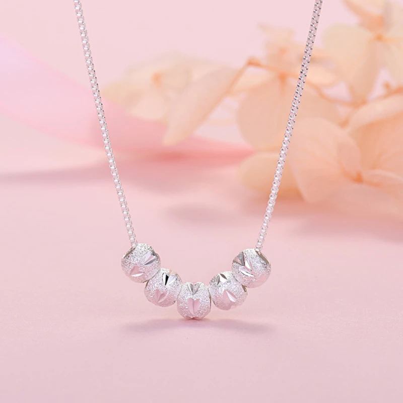 серебро 925 ювелирные бусы 45cm коробка цепочка мода золоченая подвеска ожерелье