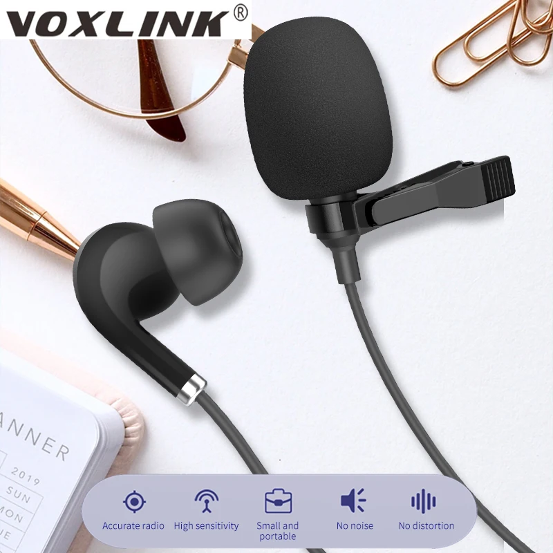 Микрофон VOXLINK 3 5 мм с креплением петличный правая гарнитура Hands-free микрофон