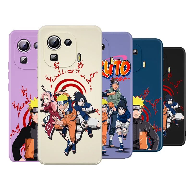 

Liquid Silicone Soft Cover Hot Anime Naruto For Xiaomi Mi 11 Ultra 11i 10 10T 10S 9 SE Pro Lite Youth Phone Case Coque