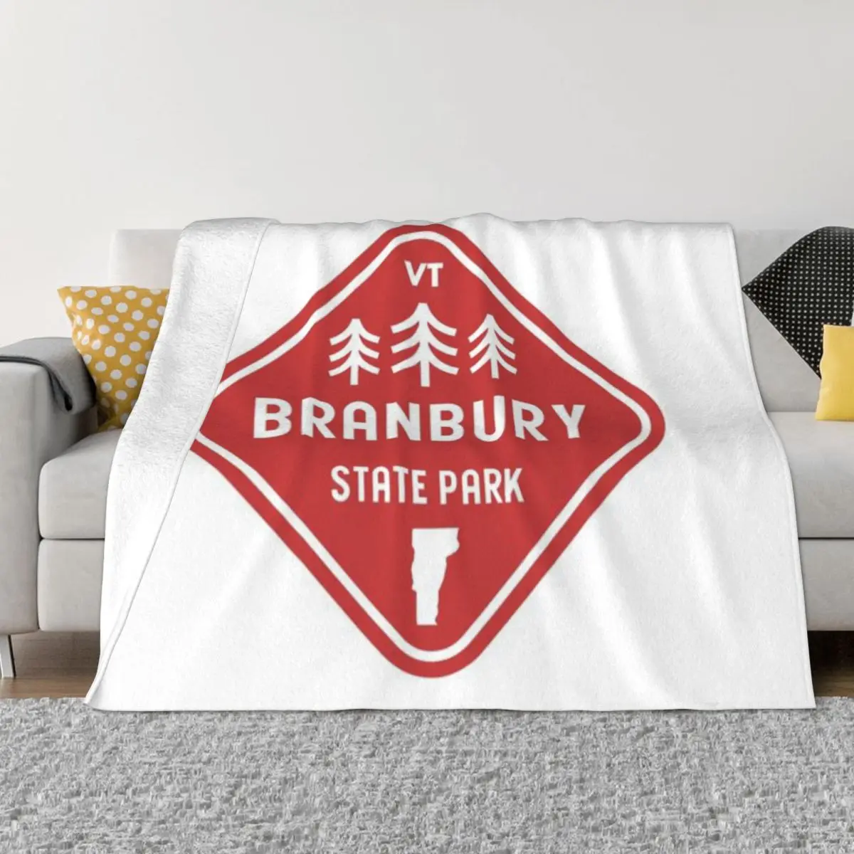 Супермягкое Флисовое одеяло с ромбовидным бусином в стиле парка штата Вермонт